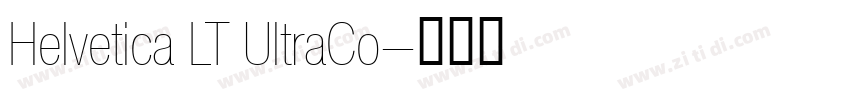 Helvetica LT UltraCo字体转换
